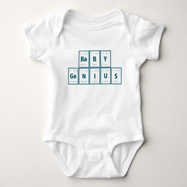 Periodic Table of Elements:  Baby Genius Bodysuit (Front)