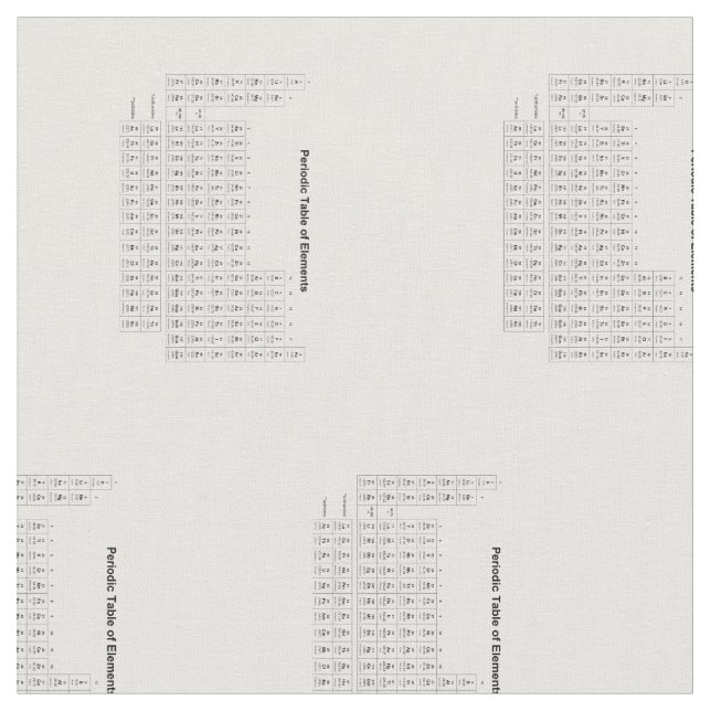 Periodic Table of Elements Chemistry Chart Science Fabric (Close Up)