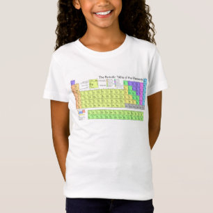 Periodic table of elements colourful girls' t-shir T-Shirt