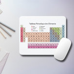 Periodic Table of Elements in French Mouse pad<br><div class="desc">A Periodic Table of Elements in French language Mouse Pad. It comes with 118 elements in pastel colours and could be an appreciated gift by science teacher or nerd of chemistry. Or you could use as laboratory decoration!</div>