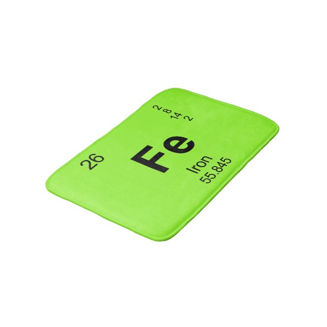 Periodic Table of Elements (Iron) Bath Mat (Angled)