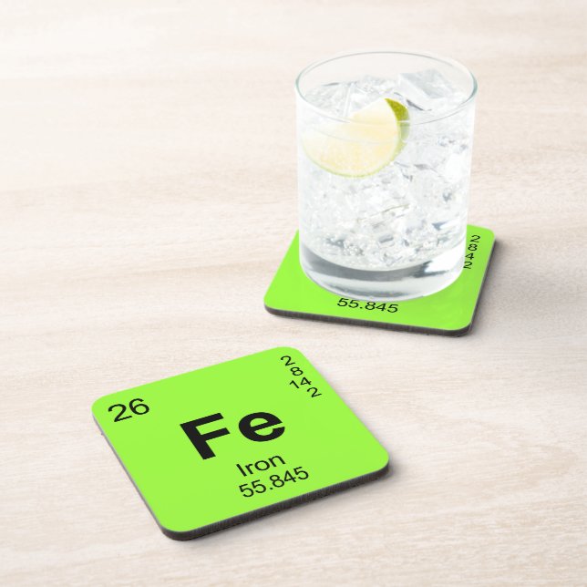 Periodic Table of Elements (Iron) Coaster (Right Side)