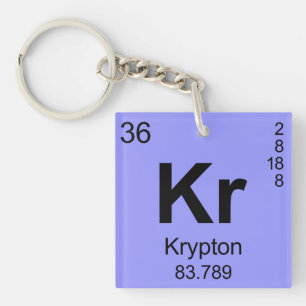 Periodic Table of Elements (Krypton) Key Ring