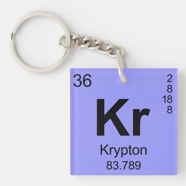 Periodic Table of Elements (Krypton) Key Ring (Front)