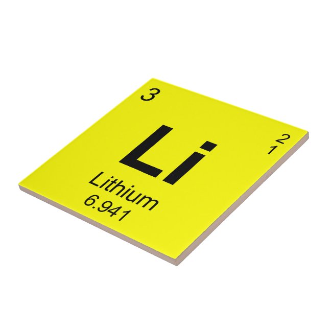 Periodic Table of Elements (Lithium) Tile (Side)