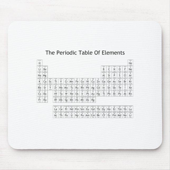 Periodic Table Of Elements Mouse Mat (Front)