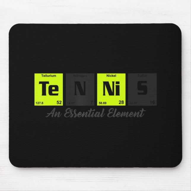 Periodic table of elements Tennis Player gift for  Mouse Mat (Front)