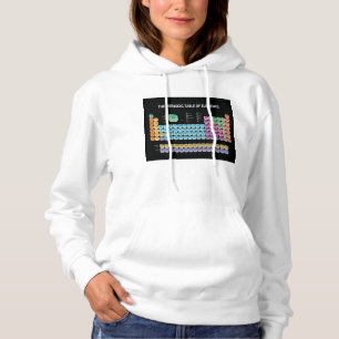 Periodic table of elements throw pillow hoodie