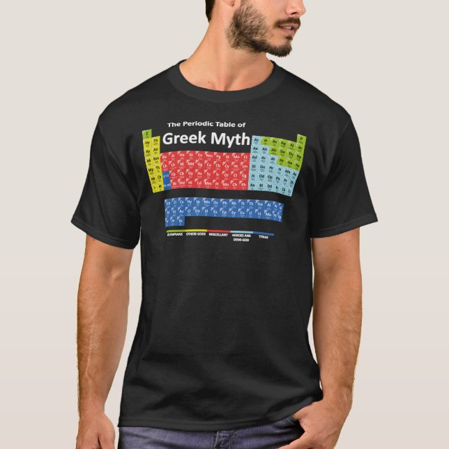 Periodic Table of Greek Mythology Classic T-Shirt (Front)
