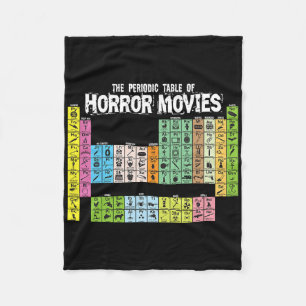 Periodic Table Of Horror Movies Chemistry Science Fleece Blanket
