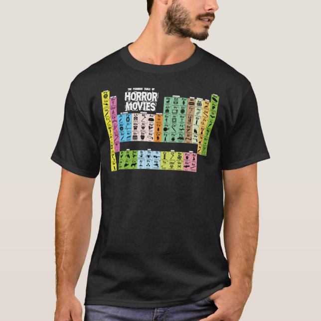Periodic Table of Horror Movies Classic T-Shirt (Front)
