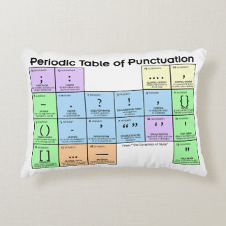 Periodic Table of Punctuation Pillow