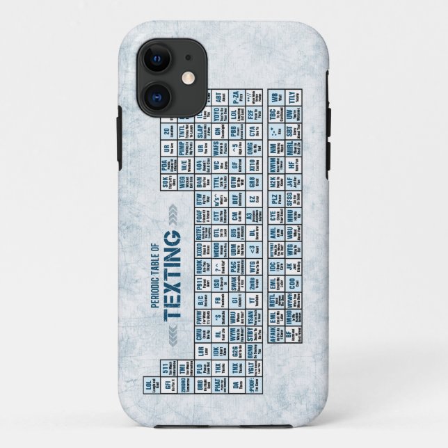 Periodic Table of Texting (Blue) Case-Mate iPhone Case (Back)