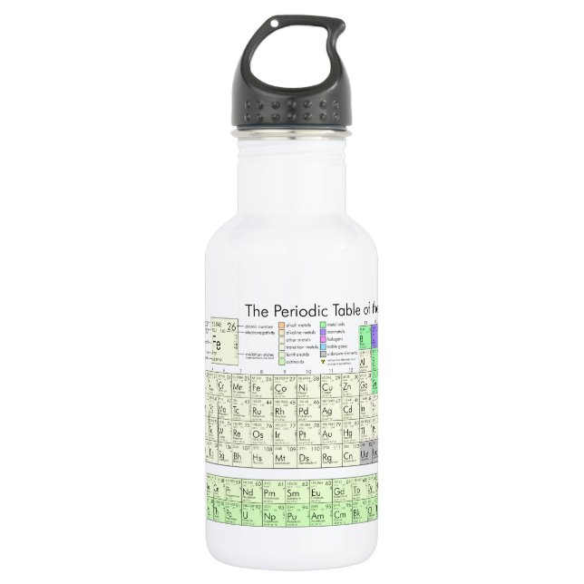 Periodic Table of the Elements 532 Ml Water Bottle (Front)