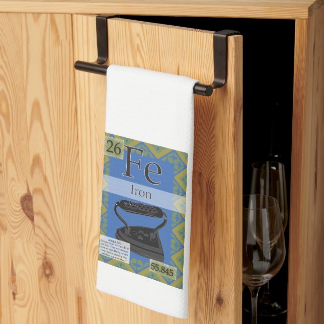 Periodic Table of the Elements (Iron, Fe) Tea Towel (Thirds Fold)