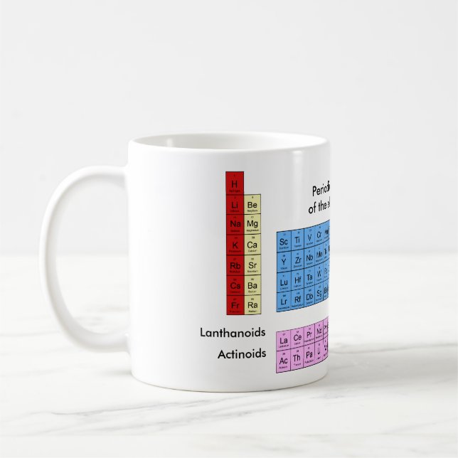 Periodic table of the elements - mug (Left)
