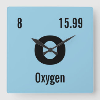 Periodic Table of the Elements Template Square Wall Clock