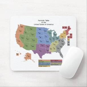 Periodic Table of the United States of America - Mouse Mat