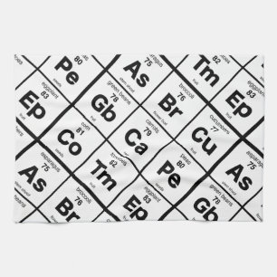 Periodic Table of Vegetables Tea Towel