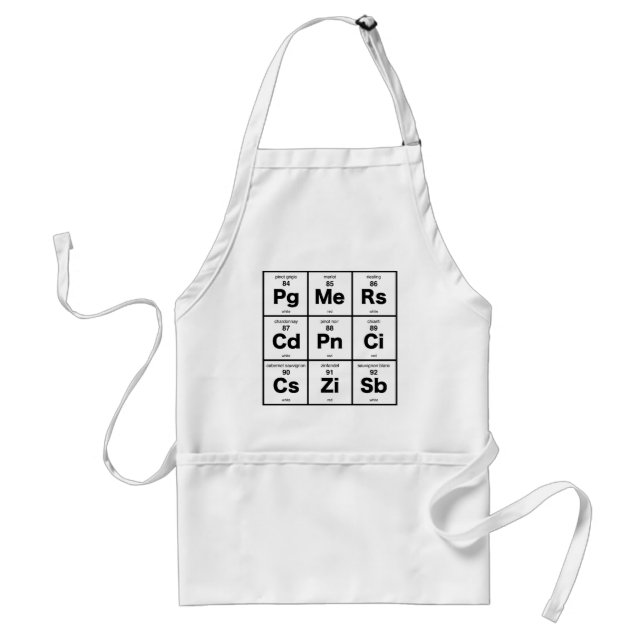 Periodic Table of Wines Standard Apron (Front)