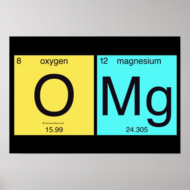 Periodic Table OMG Poster (Front)