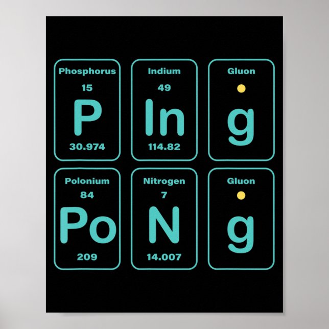 Periodic Table Ping Pong Fun  Poster (Front)
