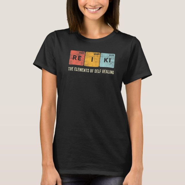 Periodic Table  Reiki Healing Master Spiritual Hea T-Shirt (Front)