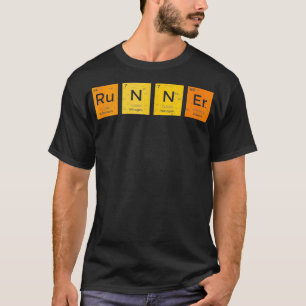 Periodic Table Runner Marathon Running Funny Chemi T-Shirt