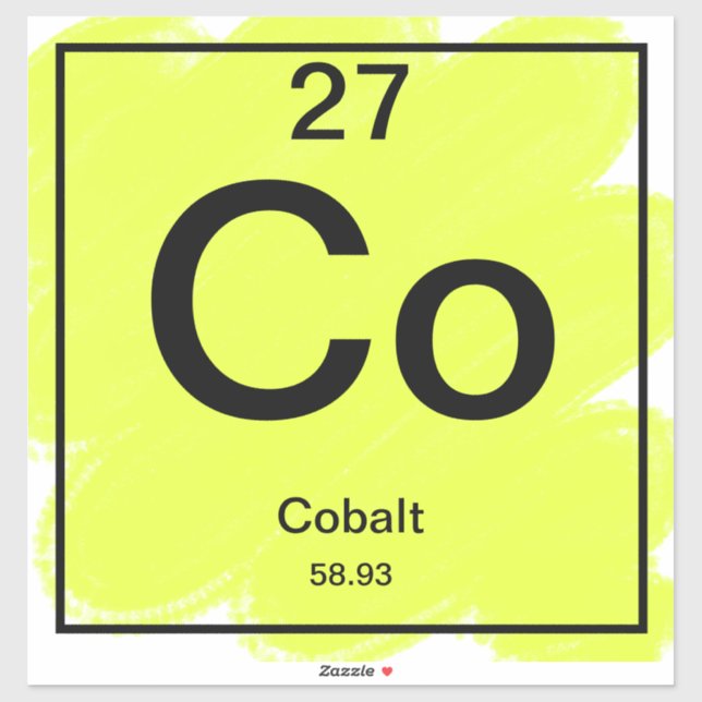 Periodic Table Sticker - Cobalt (Sheet)