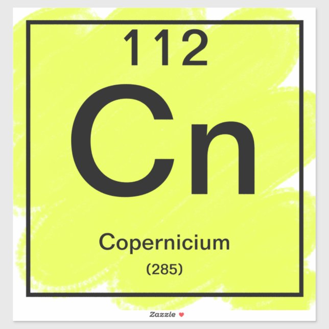 Periodic Table Sticker - Copernicium (Sheet)