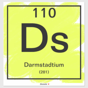 Periodic Table Sticker - Darmstadtium