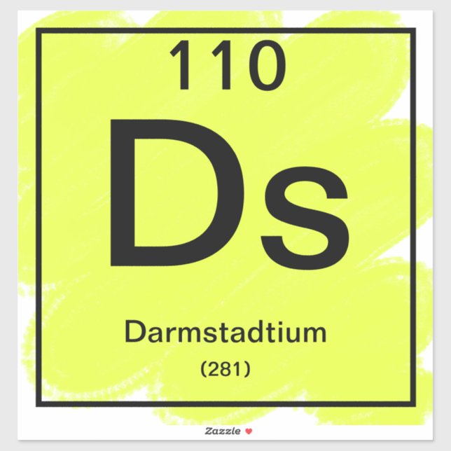 Periodic Table Sticker - Darmstadtium (Sheet)
