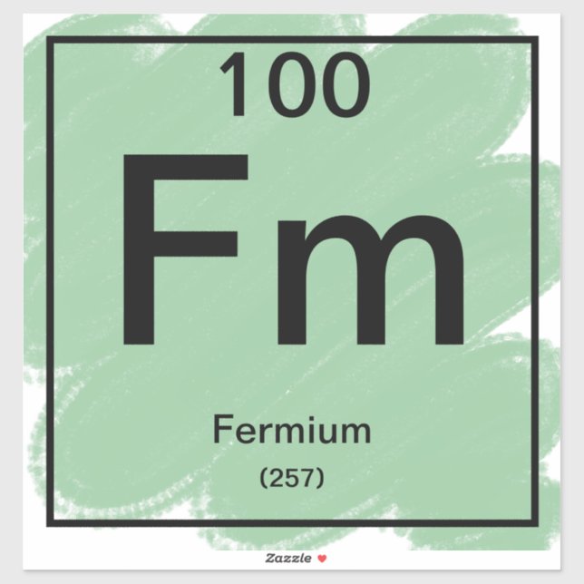Periodic Table Sticker - Fermium (Sheet)