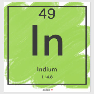 Periodic Table Sticker - Indium