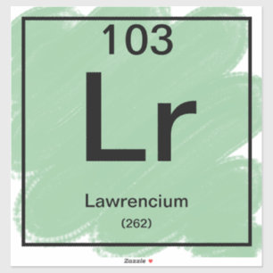 Periodic Table Sticker - Lawrencium