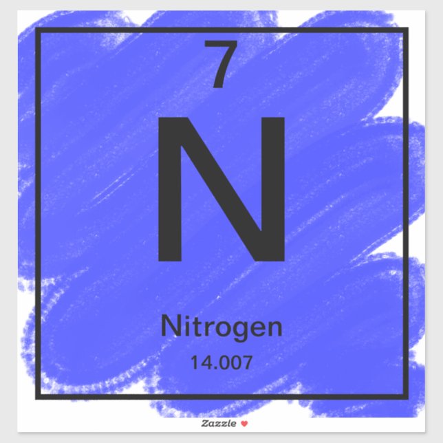 Periodic Table Sticker - Nitrogen (Sheet)