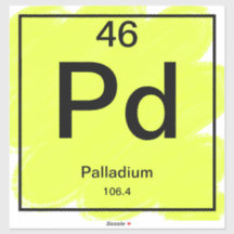 Periodic Table Sticker - Palladium