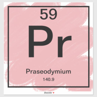 Periodic Table Sticker - Praseodymium