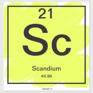 Periodic Table Sticker - Scandium