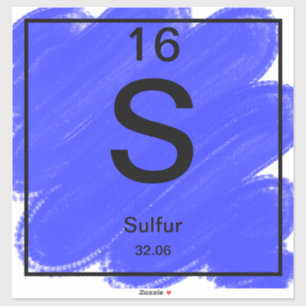 Periodic Table Sticker - Sulphur