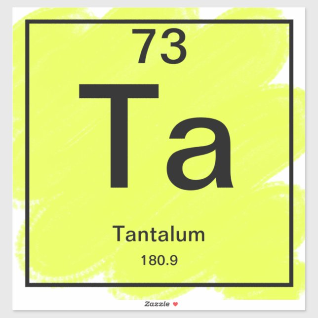 Periodic Table Sticker - Tantalum (Sheet)