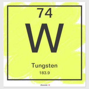 Periodic Table Sticker - Tungsten
