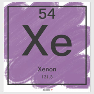 Periodic Table Sticker - Xenon