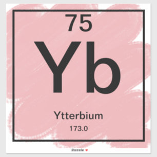 Periodic Table Sticker - Ytterbium