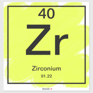 Periodic Table Sticker - Zirconium