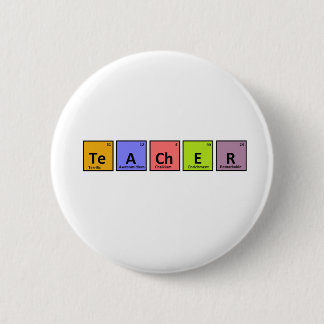 Periodic Table Teacher Appreciation 6 Cm Round Badge