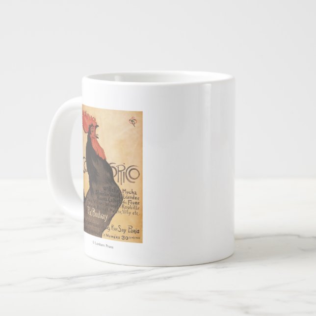 Periodical Cocorico Rooster Promotional Poster Large Coffee Mug (Front Left)