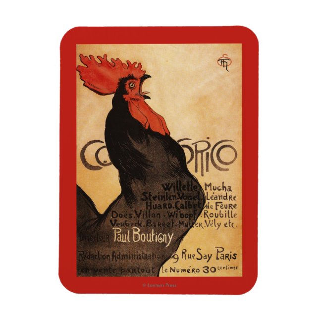 Periodical Cocorico Rooster Promotional Poster Magnet (Vertical)