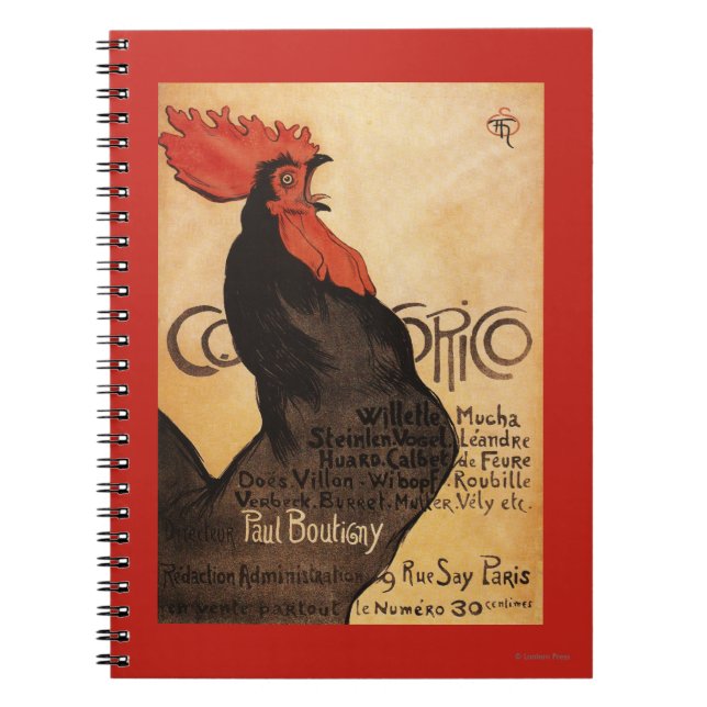 Periodical Cocorico Rooster Promotional Poster Notebook (Front)