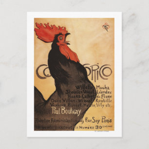Periodical Cocorico Rooster Promotional Poster Postcard